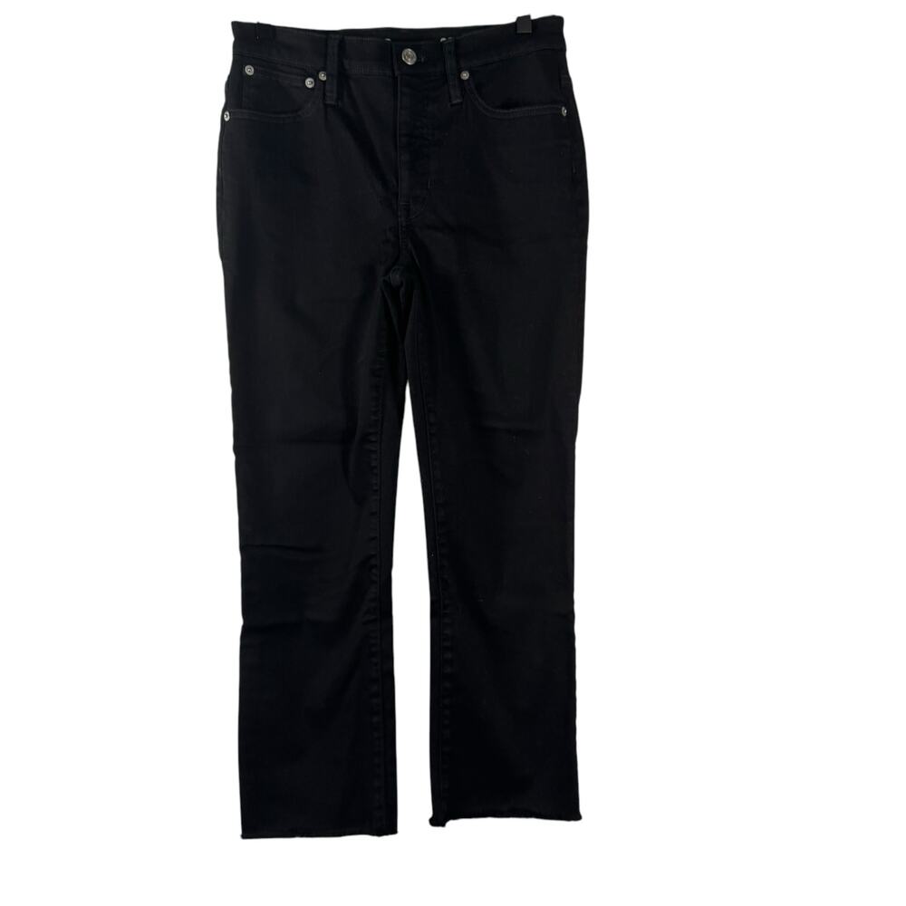 J. Crew Women's 9" Billie Stretch Raw Hem Mid Rise Crop Bootcut Jeans Size 27